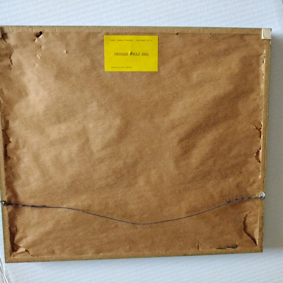 Glass Framed Colorful Tiger Needlepoint Art Printed Matted Green Orange - Picture 11 of 16